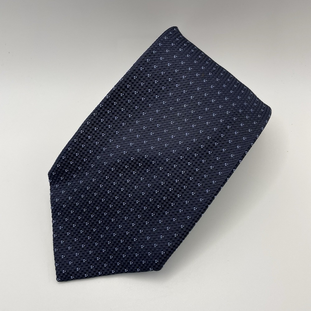 Charvet Place Vendome Blue Silk Necktie France Formal READ Boujee